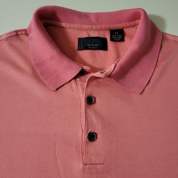 AXIS Men's Short Sleeve Salmon Polo Shirt - Picture 6 of 9
